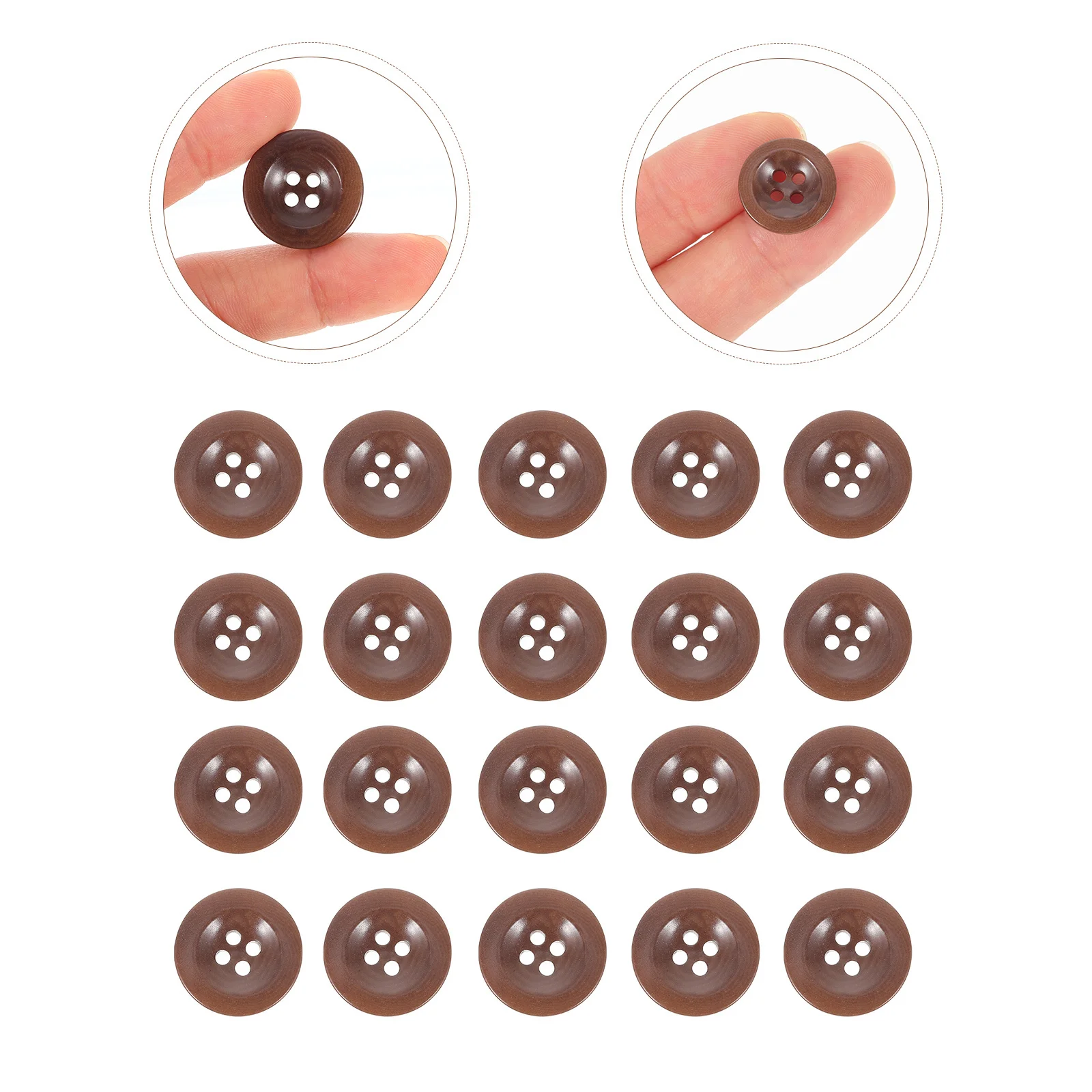 

20Pcs Round Wooden Buttons Chic Four Hole Sewing Buttons for Clothes Crafts Holiday Party Decor DIY Sewing Supplies