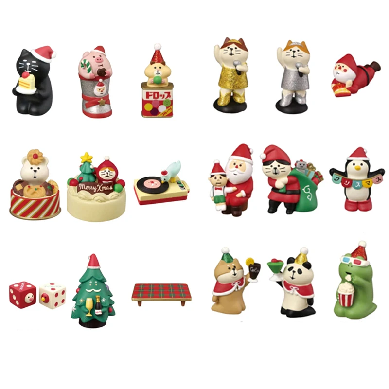 Santa Claus Weihnachten Ornamente Bücherregal Dekoration Set kinder Puppen Geschenke Home Garten Dekoration DIY Sammlung