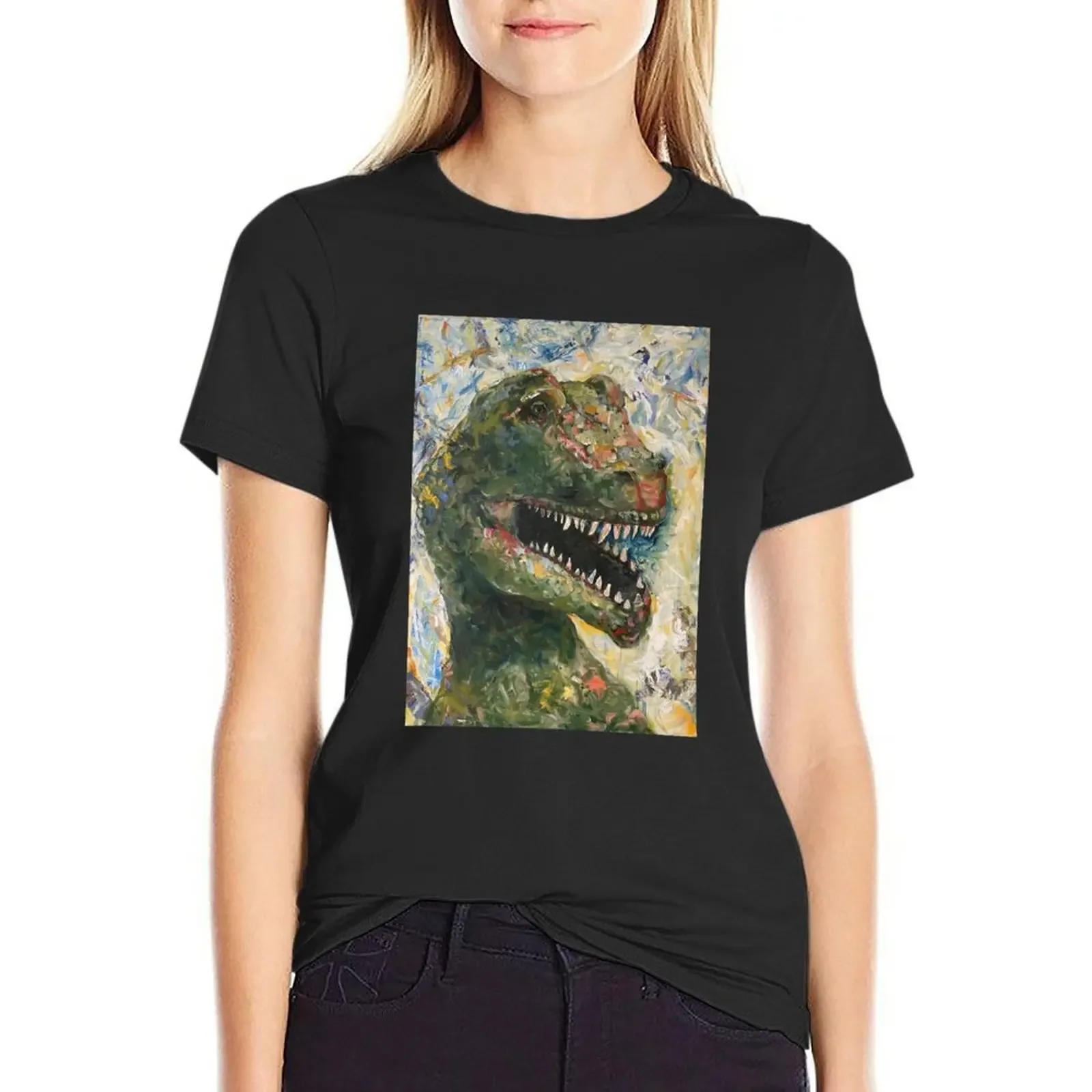 

T-rex T-Shirt aesthetic clothes cute tops funnys t-shirt dress for Women plus size