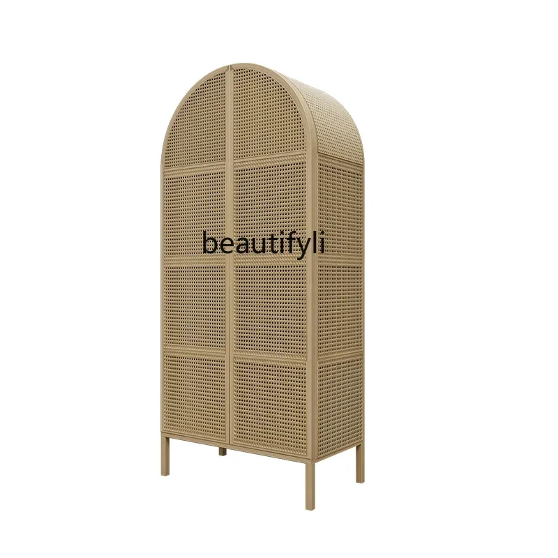 

Rattan Wardrobe Storage Bed & Breakfast Style Log Retro Designer Art Bedroom Solid Wood Wardrobe furniture