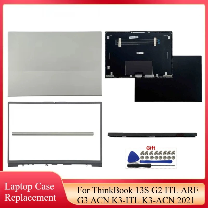 

New For ThinkBook 13S G2 ITL ARE G3 ACN K3-ITL K3-ACN 2021 LCD Back Cover Top Housing Case Front Bezel Hinges Cover Silver Black