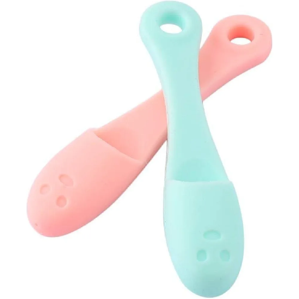 1 Pack Double Sided Silicone Face Scrubber Finger Brush, Soft Silicone Exfoliating Cleansing Tool, Pore Deep Cleaning Facial Brush for Makeup Removal Blackhead Gentle Skin Care