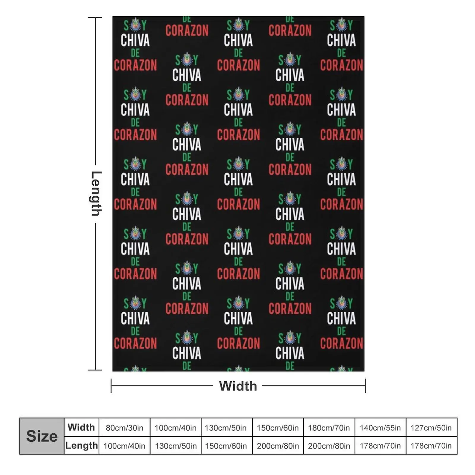 Chivas De Guadalajara Mexican Soccer Team Soy Chiva De Corazón Throw Blanket Decorative Beds Sleeping Bag Summer Furrys Blankets