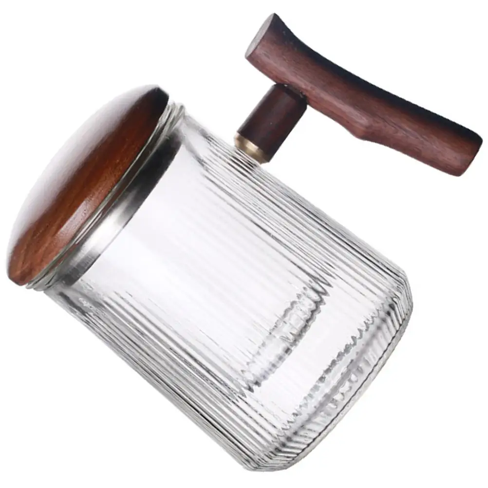 

Striped Cup with Infuser Lid Practical Three Piece Tea Cup Glass Home Office Café Restaurant Gift Idea Tea Glass