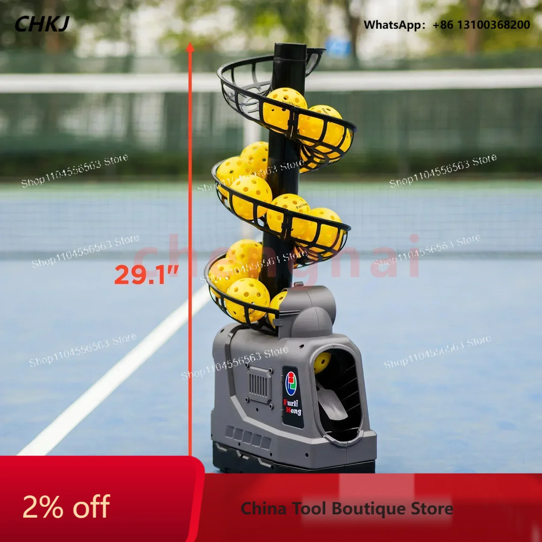 681PBH Pickleball Machine with Auto Swing, 3 Angles & 4 Speeds Adjustable, Portable Pickleball Launcher for Beginners