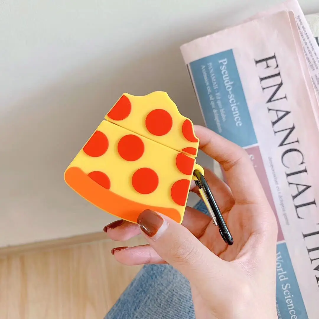 

Creative three-dimensional delicious pizza for Airpods1/2 cartoon wireless Bluetooth silicone headset protective case