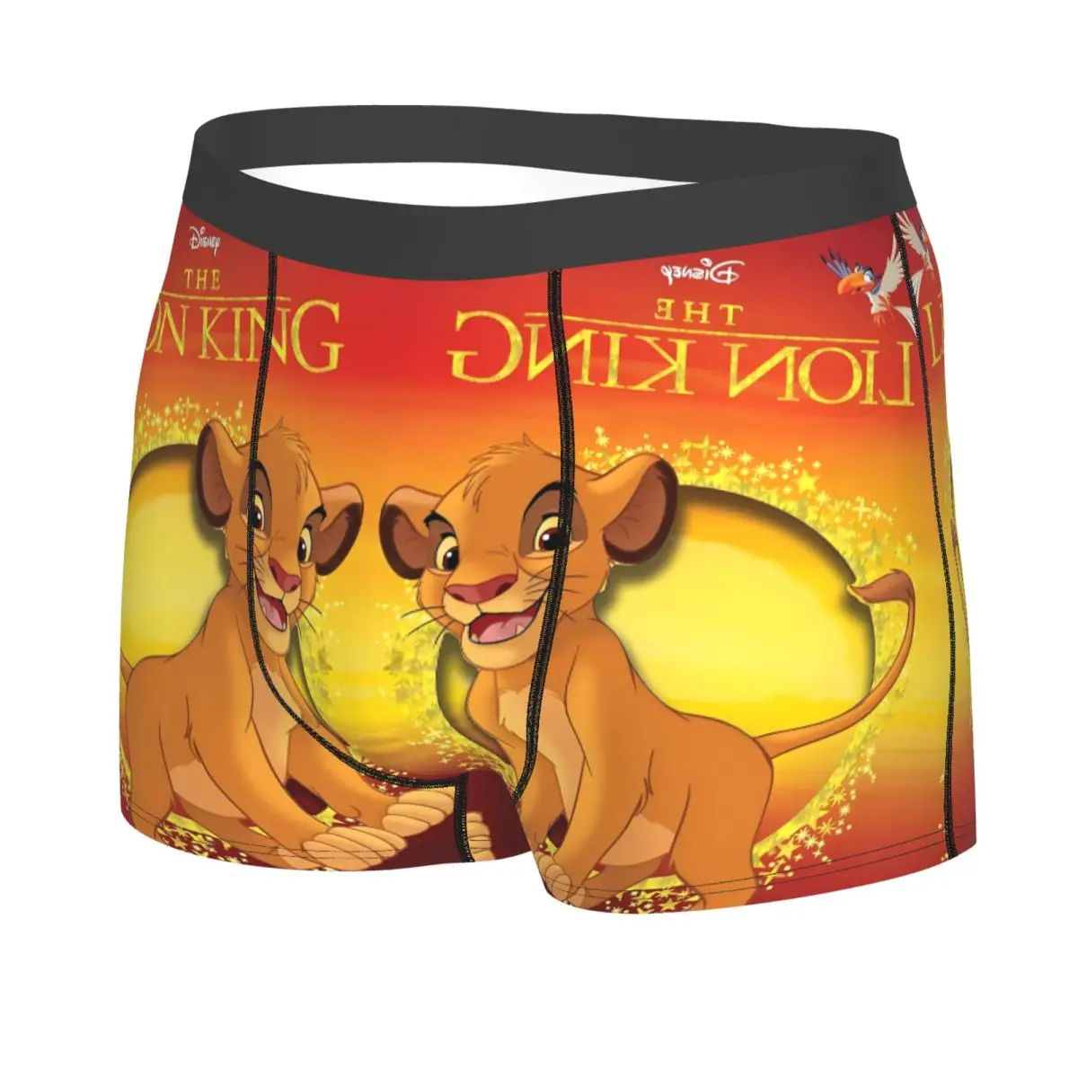 Personalizado divertido el Rey León Retro Simba ropa interior Hakuna Matata gráfico Boxer calzoncillos pantalones cortos transpirables bragas calzoncillos