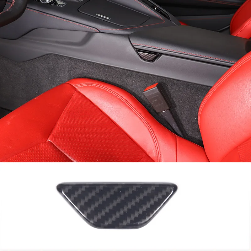 

Armrest Box Switch Cover For 20-23 Corvette C8 ABS Carbon Fiber Texture 1 Piece Set car accessories