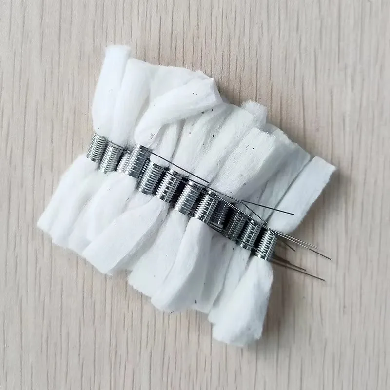 Replacement Notch coil 30Pcs/lot SS316L heating wire 0.25ohm premade Prebuilt coils with cotton for RDA RBA RTA