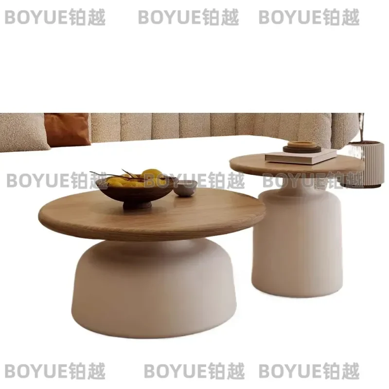 for Cream Style Modern Simple Solid Wood Coffee Table for Small Apartment Living Room Mobile Bed and