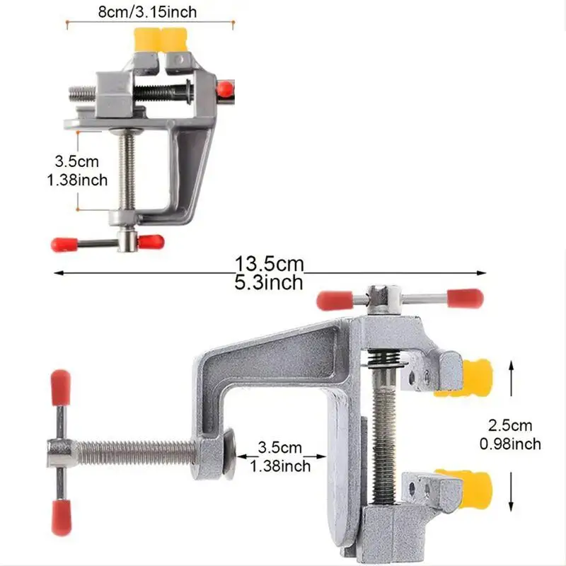 Imagem -06 - Aluminum em Miniatura Pequenas Joalheiros Hobby Braçadeira na Mesa Torno de Bancada Mini Vice Ferramenta Muliti-funcional