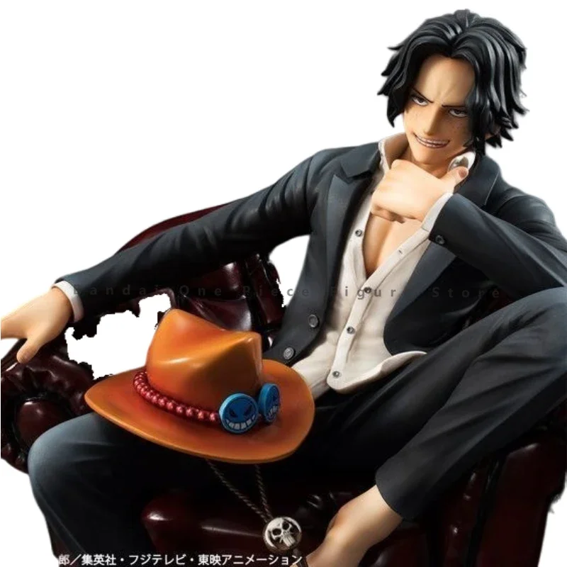 In magazzino originale MegaHouse One Piece POP SOC Portgas D Ace Action Figures giocattoli di animazione regali modello collettore Anime Hobby