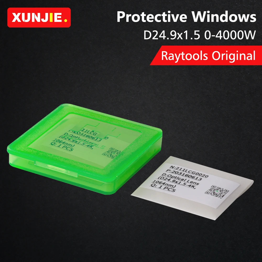 XUNJIE Raytools Original 27.9x4.1mm 211LCG0037 Protective Windows 24.9x1.5 specchietti muslimatici per Raytools testa Laser in fibra