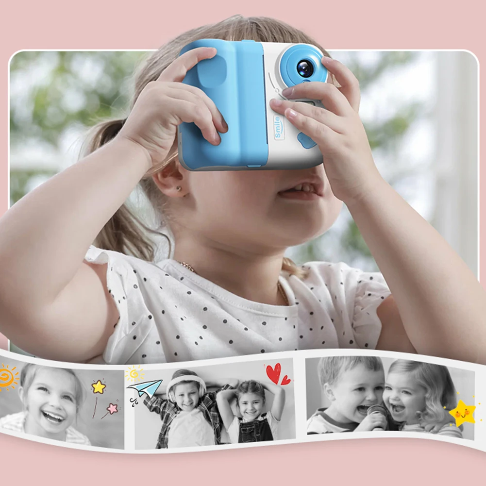 Hd 1080p crianças câmera de vídeo digital câmera de impressão de fotos instantânea câmera fotográfica digital presente de aniversário para meninas meninos de 3 a 12 anos