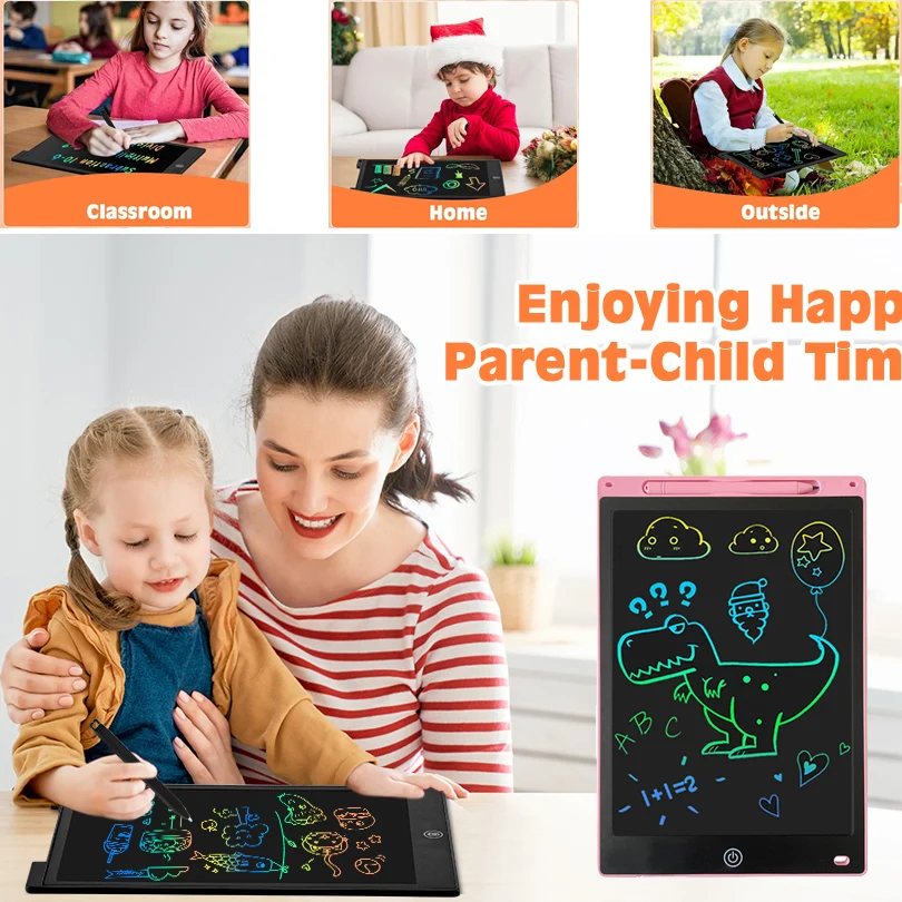 16/12 inch Colorful Drawing Tablet Writing Pad LCD Writing Tablet Doodle Board Toddler Toys for 3 4 5 6 7 8 Year Old Girls Boys