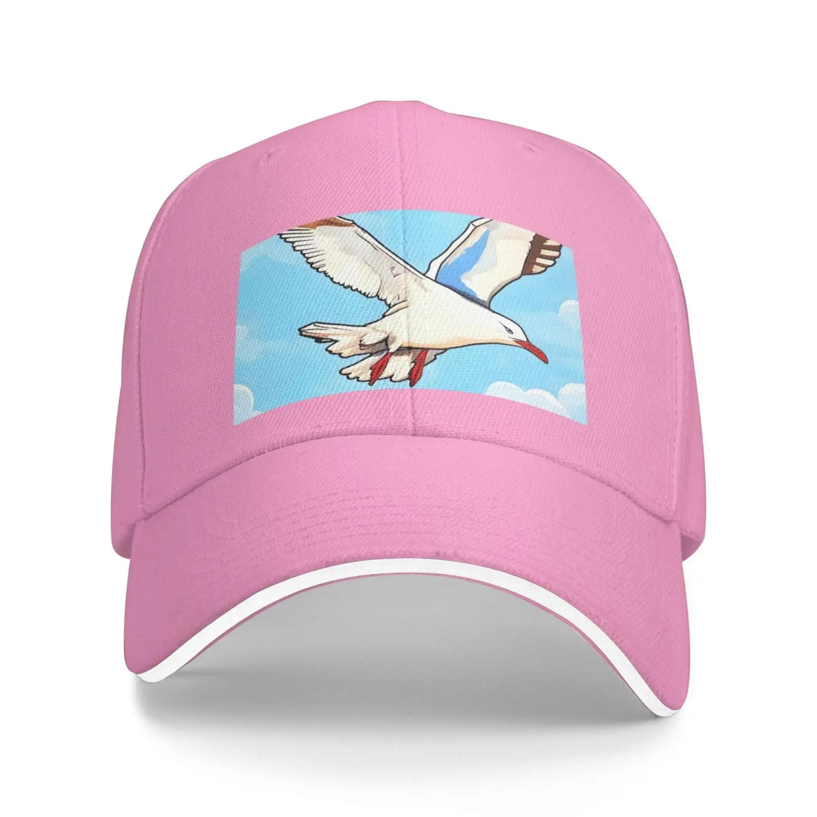 Men And Women Baseball Hat Flying Seagulls Printing Stylish Dad Cap Trucker Low Profile Hats Adjustable Washable