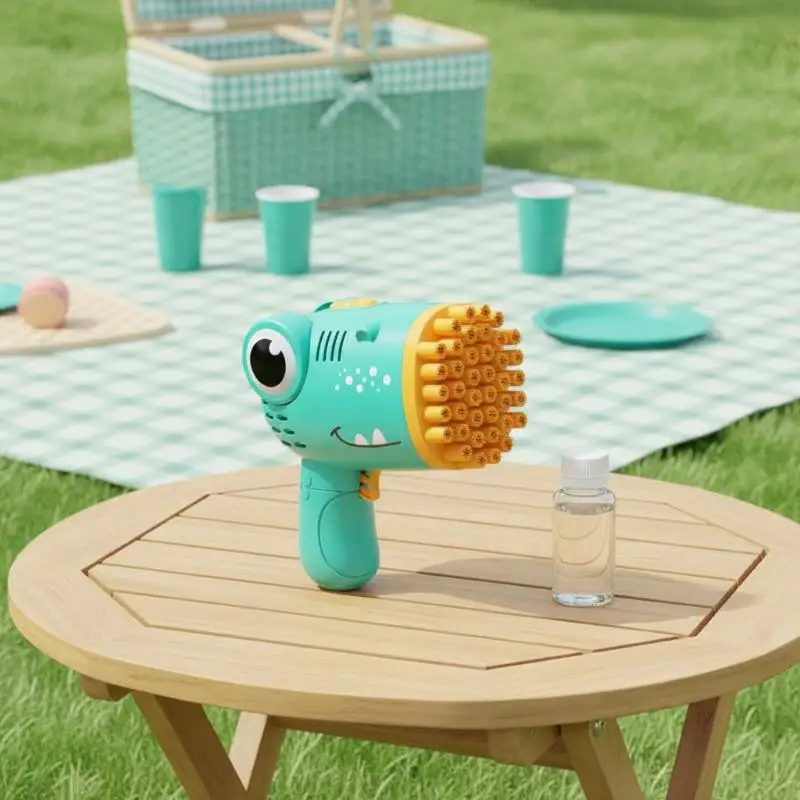 Dinosaur Bubble Machine 40 Holes 2-in-1 Electric Bubble Toys For Kids Outdoor Party Summer Play 2026