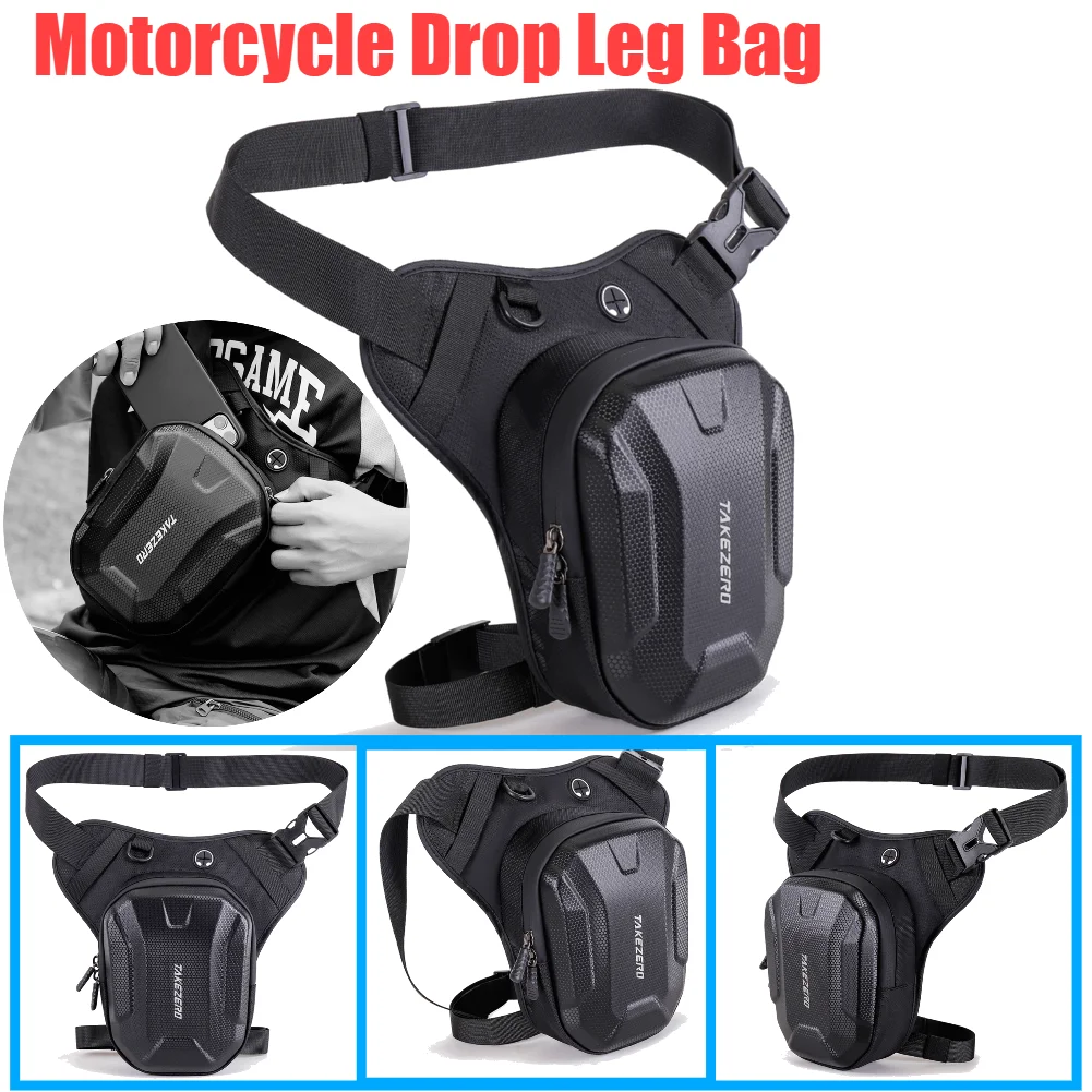 

Motorcycle Drop Leg Bag Adjustable Motorbike Wasit Bag Large Capacity Motorcycle Leg Side Bag for Outdoor Sports Ride