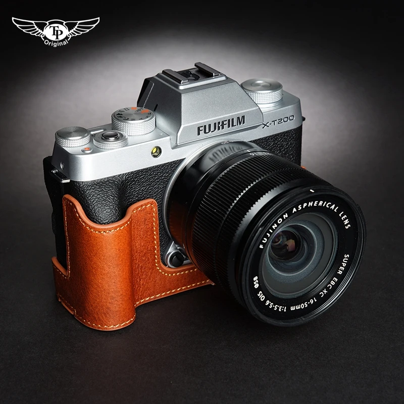 

Camera Genuine Leather Camera Half case Cover Bag for Fujifilm XT200