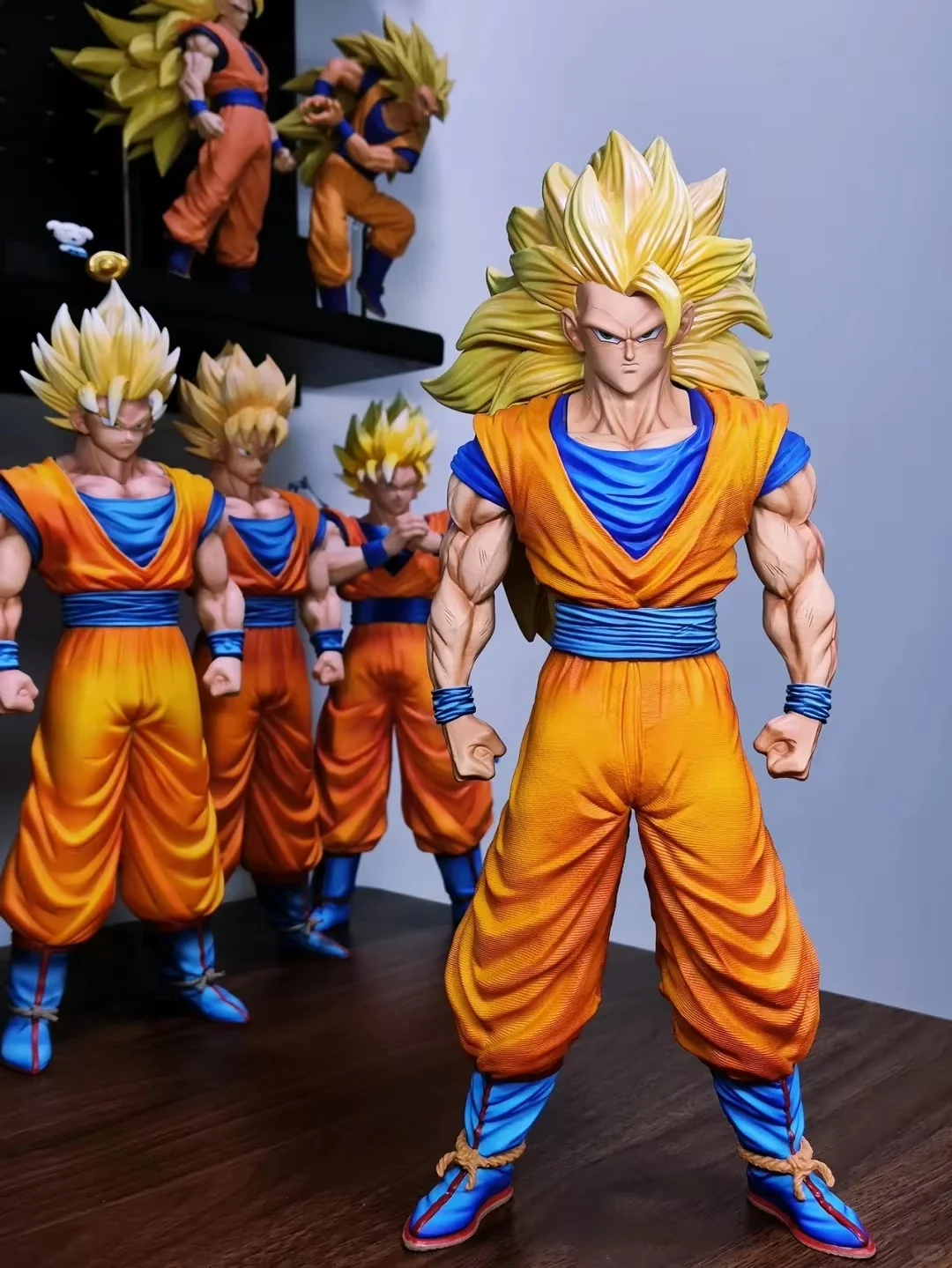 34CM Dragon Ball Z Son Goku Anime Figura Ssj3 Super Saiyan Collezione in PVC Giocattolo Action Figurine Decor Modello Regalo Ragazzo Regalo di Natale