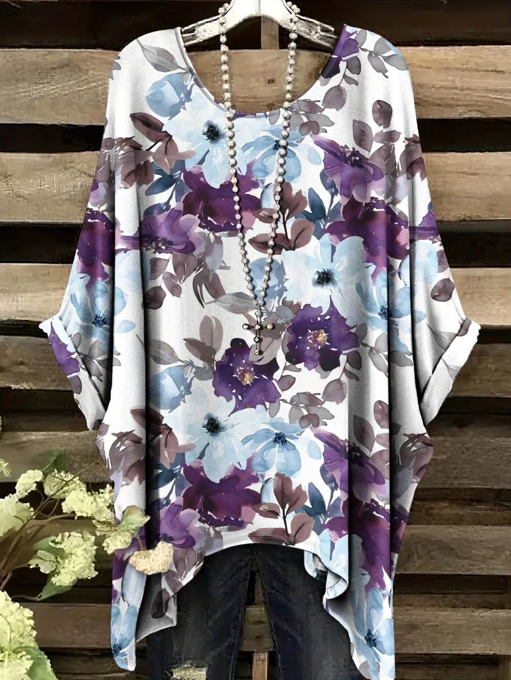 Festive Holly Berry Oversized Blouse. Seaca292cff844af884edeb642637e857k
