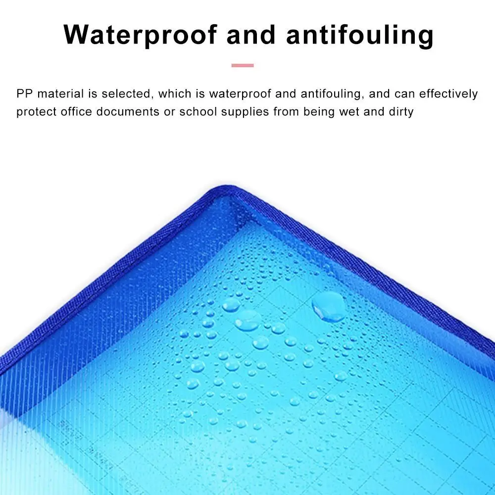 A5 Plastic File Folders Large Capacity Office Document Bag Pouch Envelope Folder