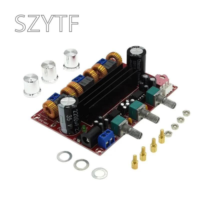 XH-M139 2.1 Channel Digital Power Amplifier Board 12V-24V Wide Voltage TPA3116D2 2*50W+100W