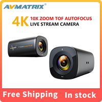 AVMATRIX Eagle T10-4K Live Stream Camera 10X ZOOM TOF Autofucos Lens With 8M CMOS Sensor &IR Remote Control For Wide-angle Shots