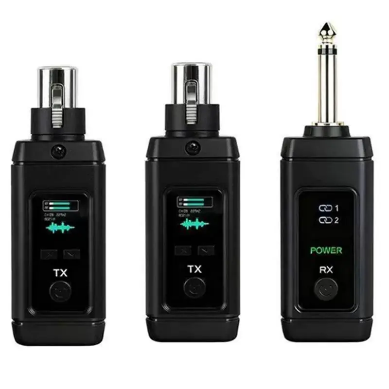 B68C Wireless Microphone Transmitter Receiver System UHF XLR Adapter For Dynamic Microphone Guitar Audio Mixer PA System B
