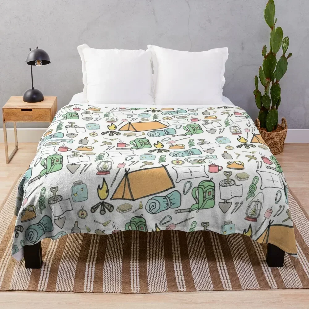 

Camping Throw Blanket Warm Accent Blanket for Living Room Decoration