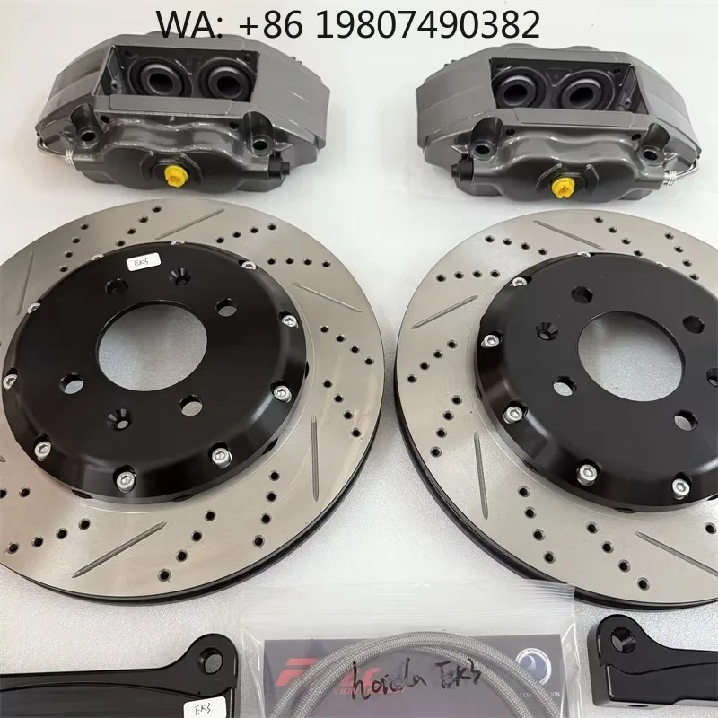 

4 Piston Brake Caliper Assembly 300*24mm Brake Disc Rotor High Durability Racing Brake Upade Kit For Universal Off-road Vehicle
