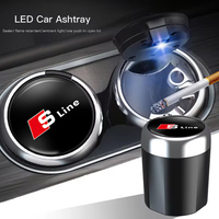 Car Cigarette Ashtray Cup Portable LED Smoke Car Ashtray Smoke Remover For Audi Sline A1 A2 A3 A4 A5 A6 A7 A8 Q1 Q2 Q3 Q4 Q5 Q6