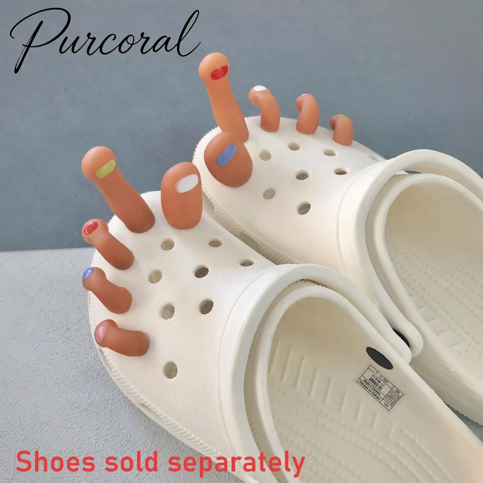 2026 New Perforated Shoes Three-Dimensional Toe Patterns Creative DIY Detachable Cros High-End Rubber Accessories Shoe Buckles