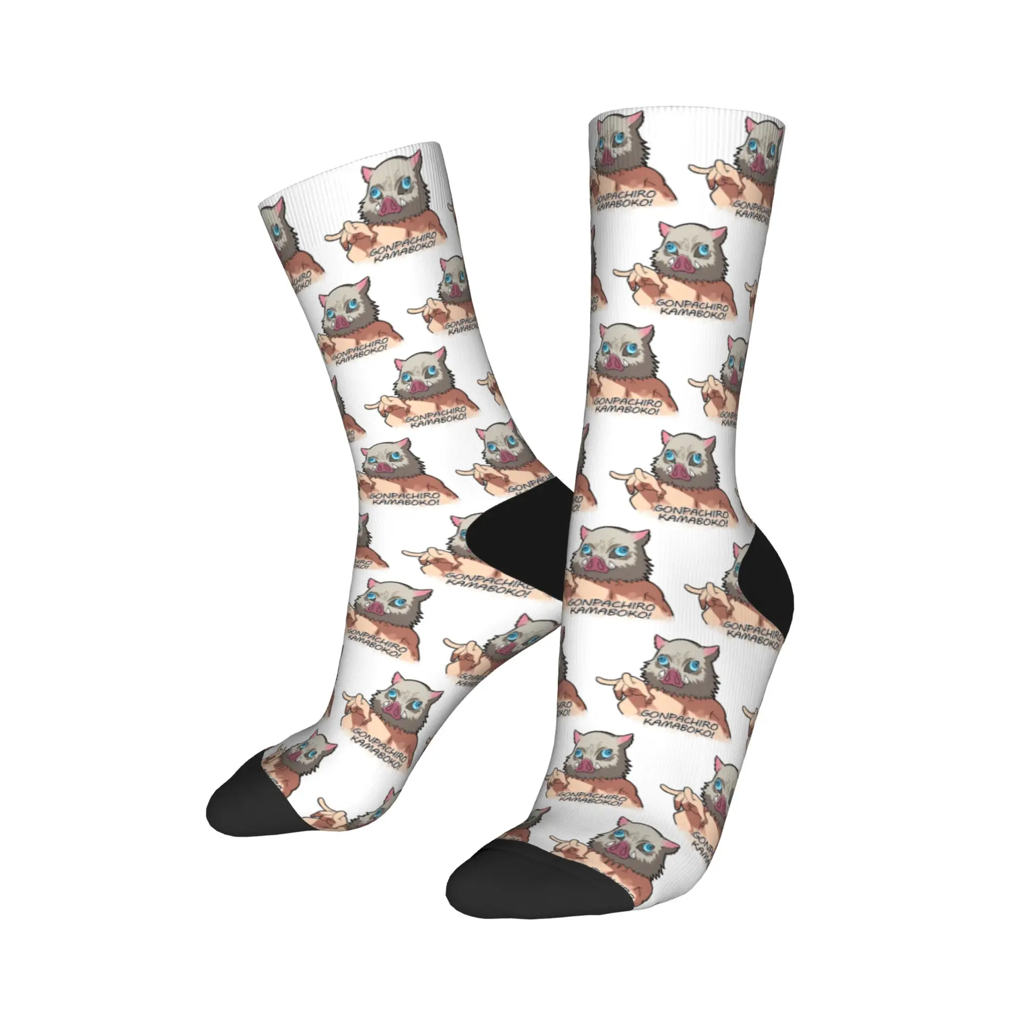 Inosuke Socks Anime Character Casual Stockings Adults Men Medium Soft Climbing Socks Spring Custom Non Slip Socks