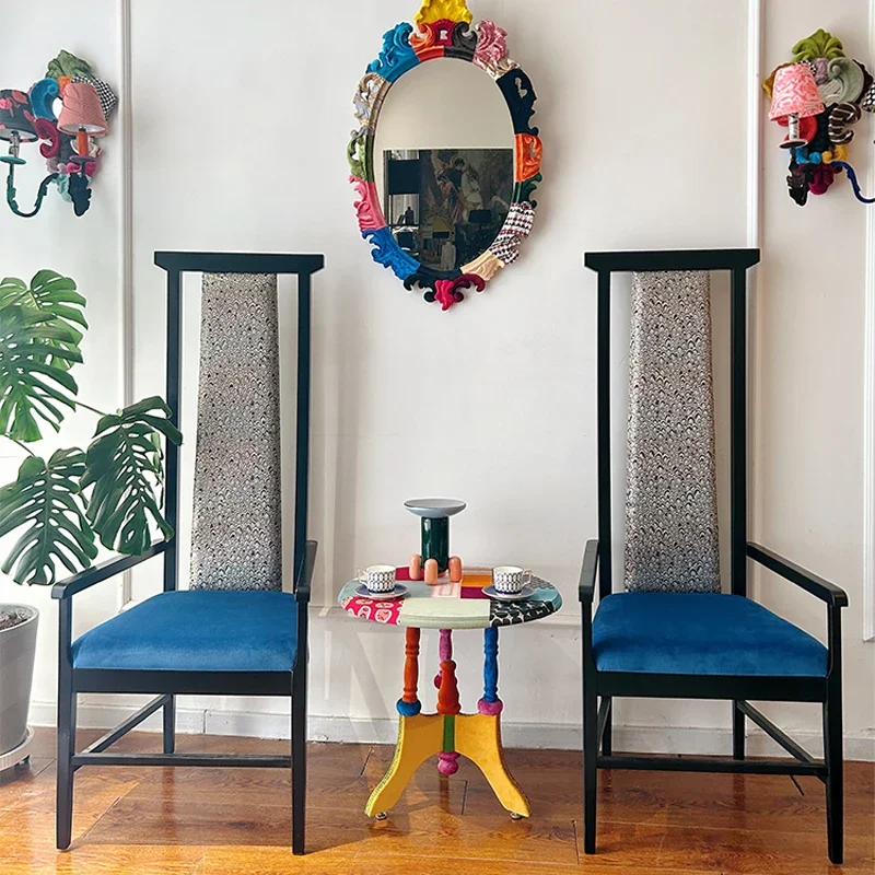 كرسي Taishi الصيني الجديد، كرسي الترفيه المدخل الصيني الحديث، كرسي طعام الملكة عالي الظهر #5