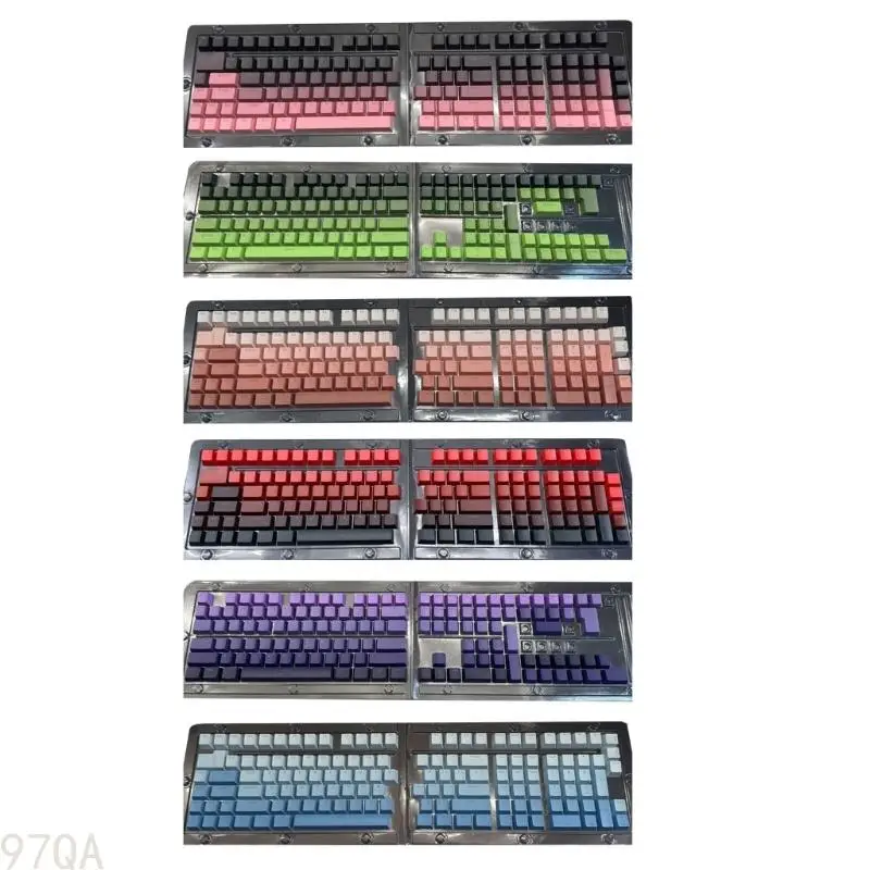 

97QA 130PCS PBT Keycaps Set for Mechanical Keyboards with OEM Height and Unique Look Color Keycaps Replacement
