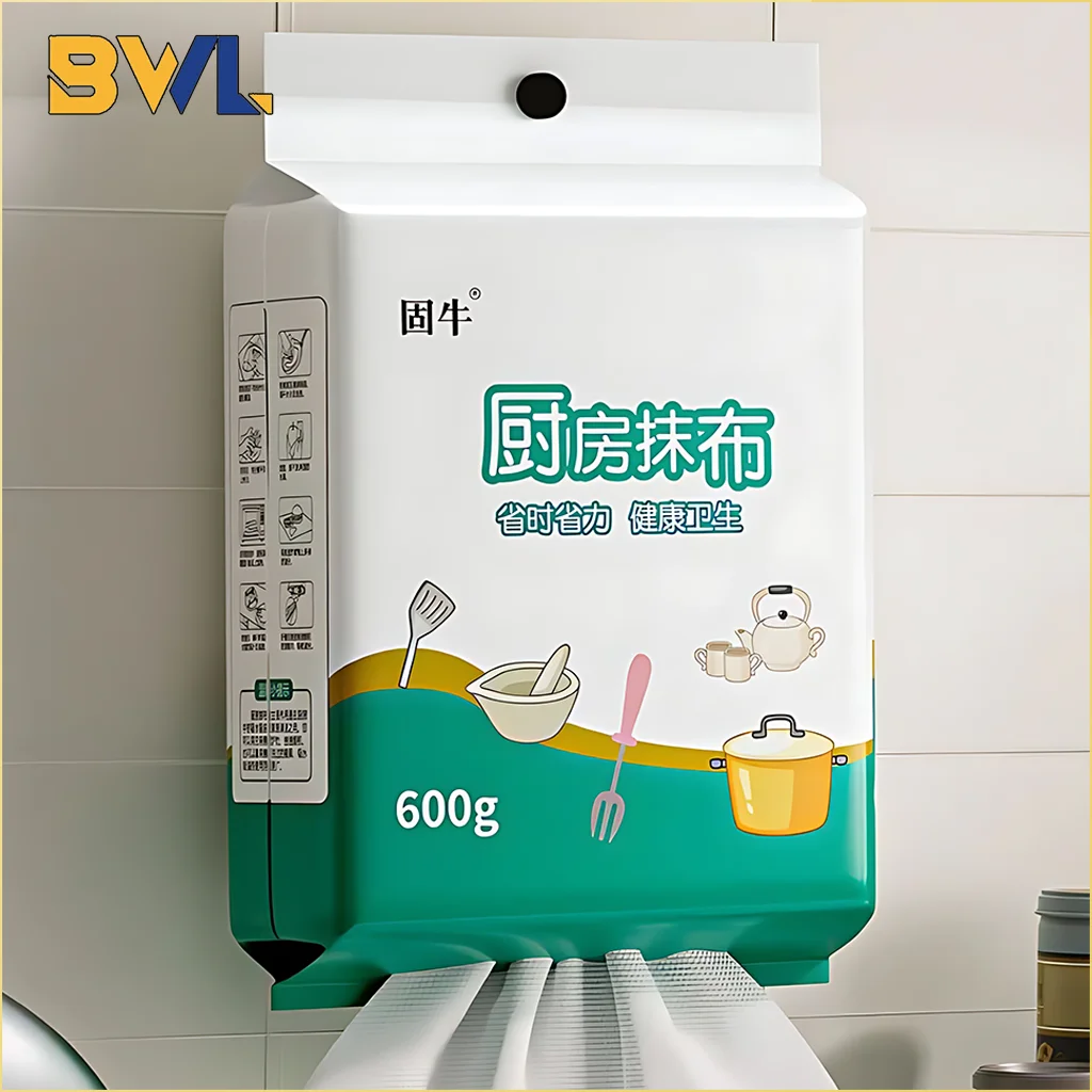 Kitchen Disposable Wipes Hanging Kitchen Wipes Reusable non-woven cleaning cloth Household Dishcloths Paper Towels Cleaning Pads