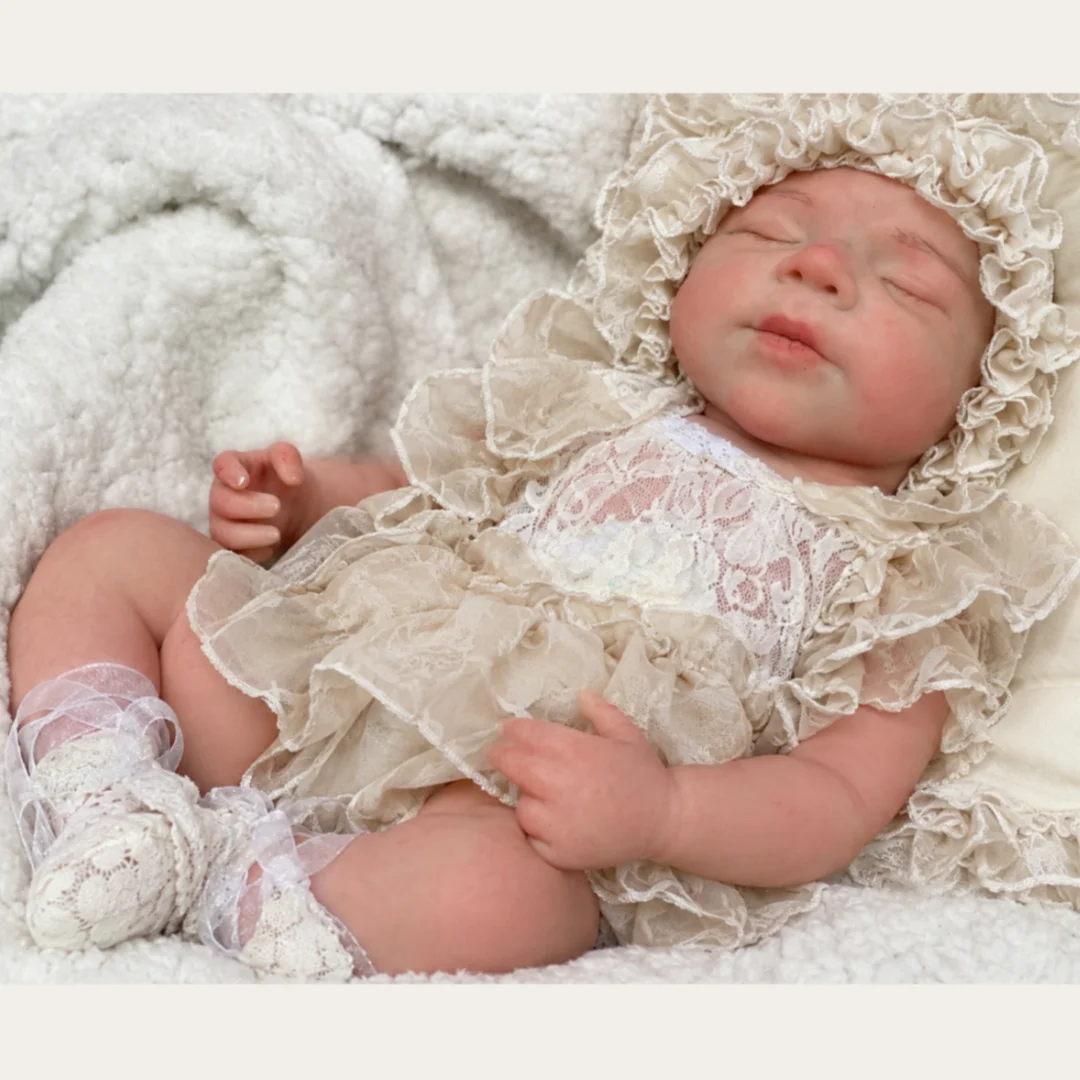 Open Mouth 18 Inch Pascale Full Solid Silicone Bebe Reborn Doll With Handmade Paint & Unpaint Skin Washable Lifelike Newborn Dol