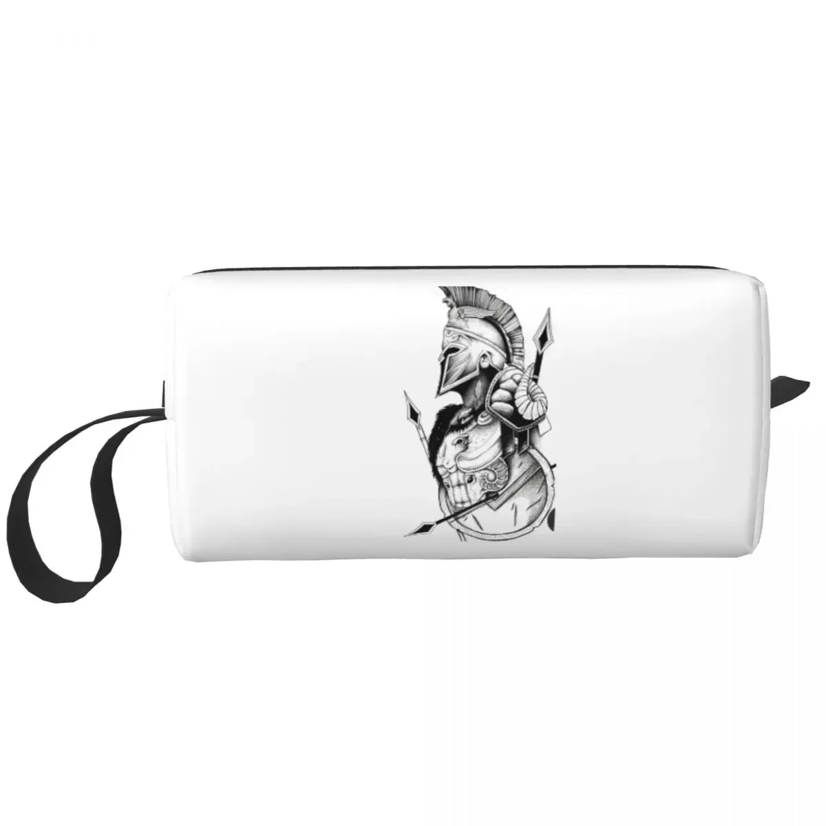 Custom Spartan  Sparta Tattoo Toiletry Bag Women Makeup Cosmetic Organizer Lady Beauty Storage Dopp Kit Case