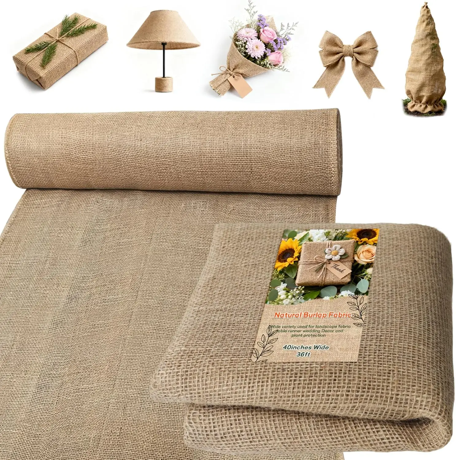 

Burlap s Roll Natural Jute Burlap Garden Tree Wrap Outdoor Weed Barrier DIY Fall Halloween Craft Winter Frost Plant La