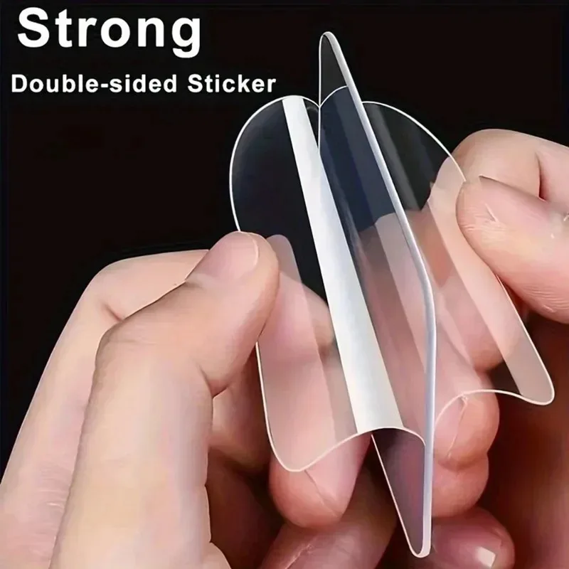 Heavy-Duty Double Sided Adhesive Nano Tape No Residue Transparent Wall Stickers Removable for All Surfaces Home DIY Household