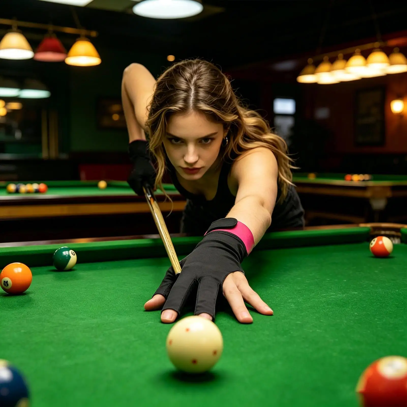 

Pool Glove Left Hand 3-Finger Anti-Slip Sports Accessories Adjustable Billiard Pool Gloves For Adults Men Beginner Hall
