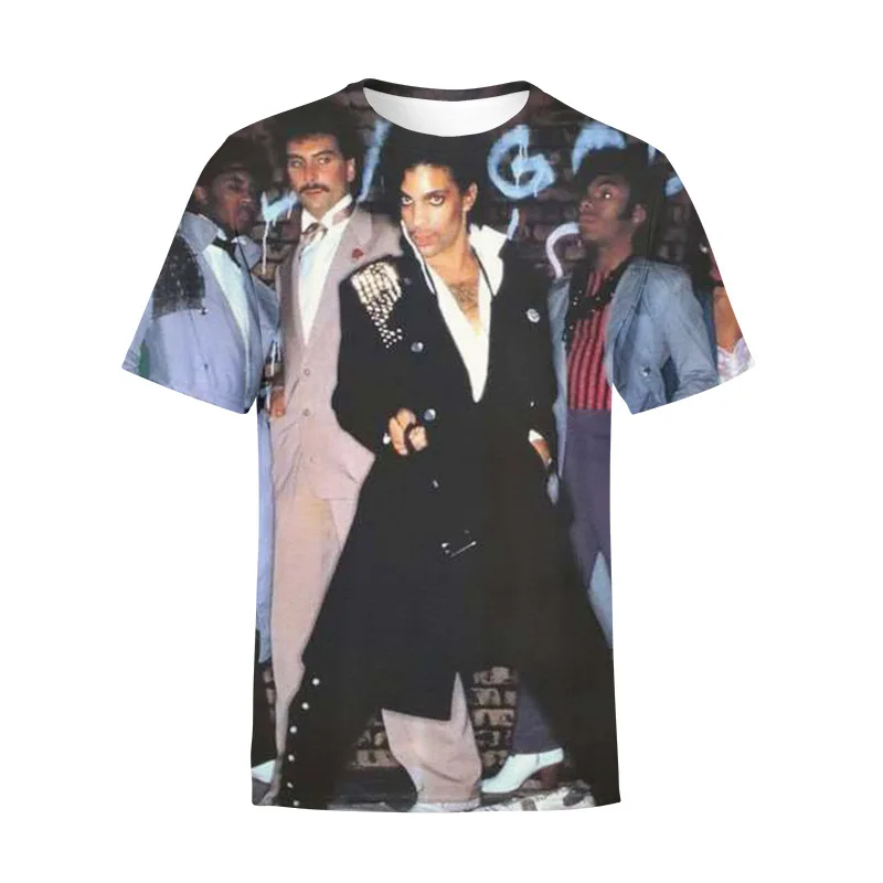 Prince Rogers Prince Nelson 3D Digital Printing Cross-border Casual Loose T-shirt