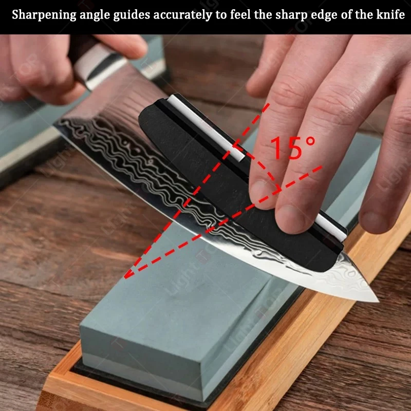 Professional Sharpening Stone Angle Guide Fixed Knife Sharpener 15degrees Sharpener Knife Tools Ceramic Whetstone Accessories