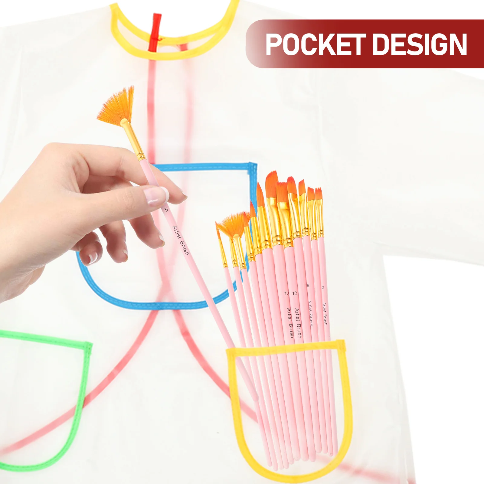 

Adjustable Painting Apron Smock Waterproof Breathable Durable for Painting Baking Cooking DIY Apron