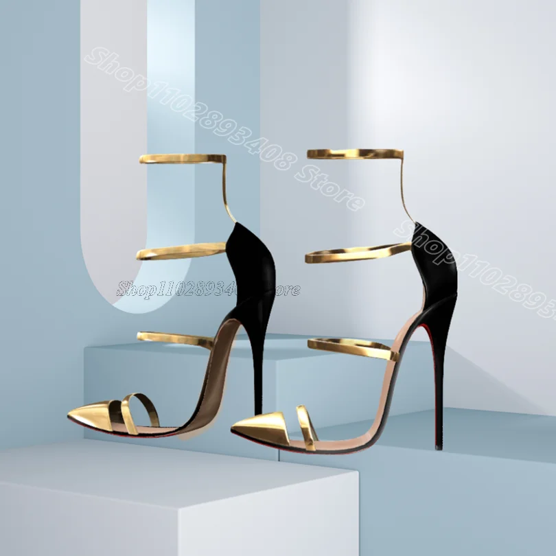 Sandálias de dedo apontado de emenda mista estilo britânico design de verão feminino nova moda vestido de festa sandálias 2025 zapatos para mujere