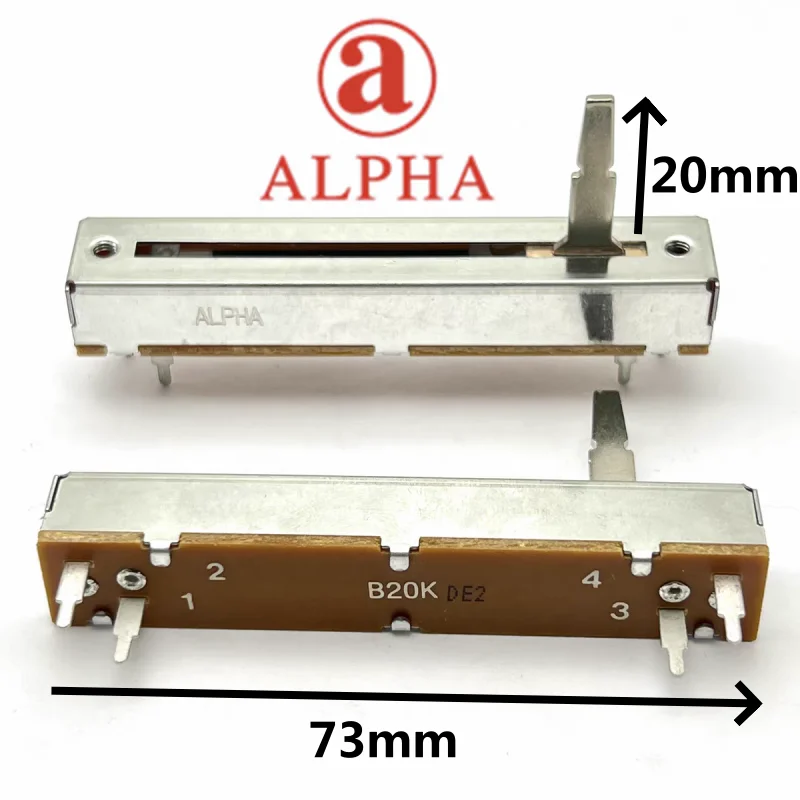 1pcs，Slide potentiometer，B20K，4Pins，Mixing console volume fader，Pioneer DJ  XDJ-R1 DDJ-SR RX SX SX2 SX3