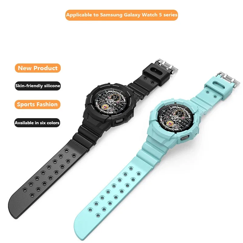 Soft Fashion Cover For Samsung Galaxy Watch 5 40mm 44mm Silicone Protector Case Strap For Samsun g Watc h 5 Pro 45mm Bumper