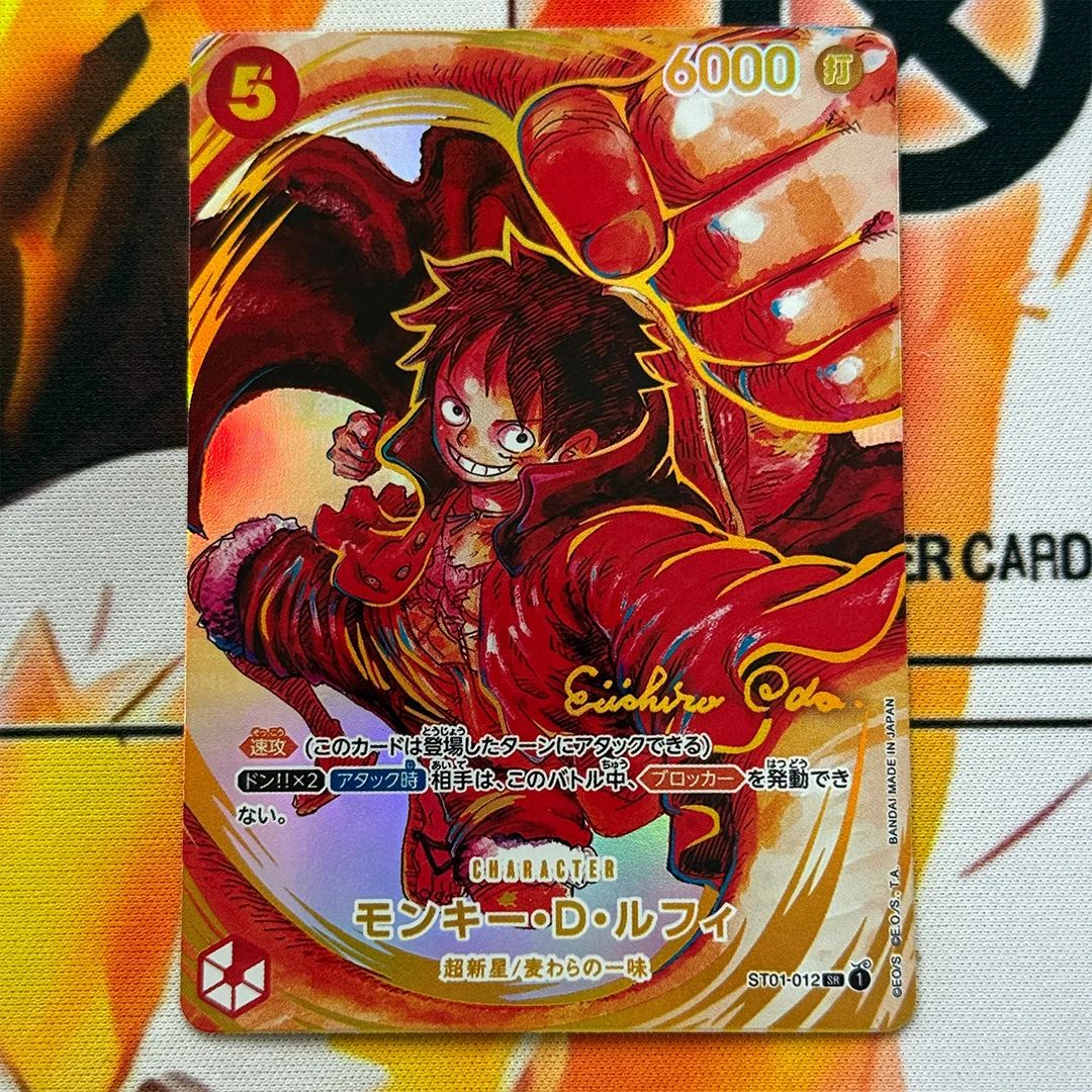 Tarjeta Proxy One Piece: Despertar de la Nueva Era - Colección Monkey D. Luffy, Tarjeta Auto-creada OPCG OP05-1ST Aniversario-Sig. Tarjeta
