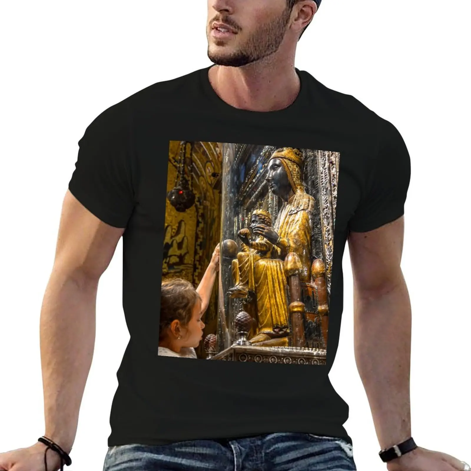 

Spain. Catalonia. Montserrat Monastery. Virgin of Montserrat. Child's Devotion. T-Shirt